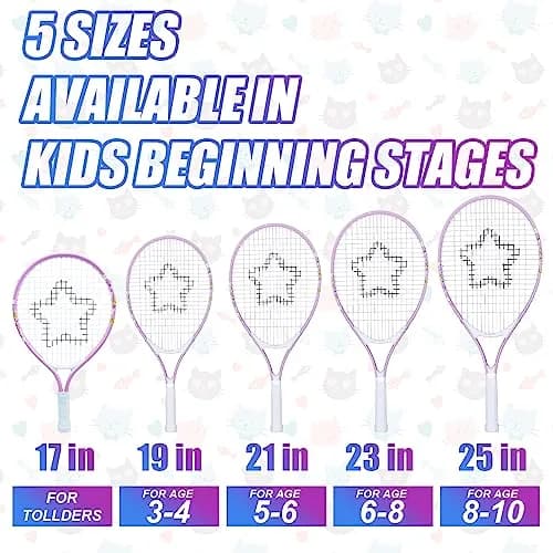 AMA SPORT 17 inch (43.18 cm) Junior Tennis Racket | ITF Play+Stay Certified for Beginners thumbnail 6