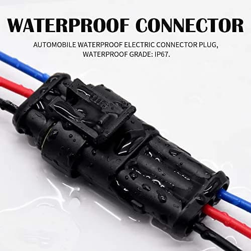G 3 Pin Waterproof Connector 16AWG Electrical Male Female Wire Plugs (5 Sets, Black) | IP67 Rated for Automotive & Marine Wiring thumbnail 5