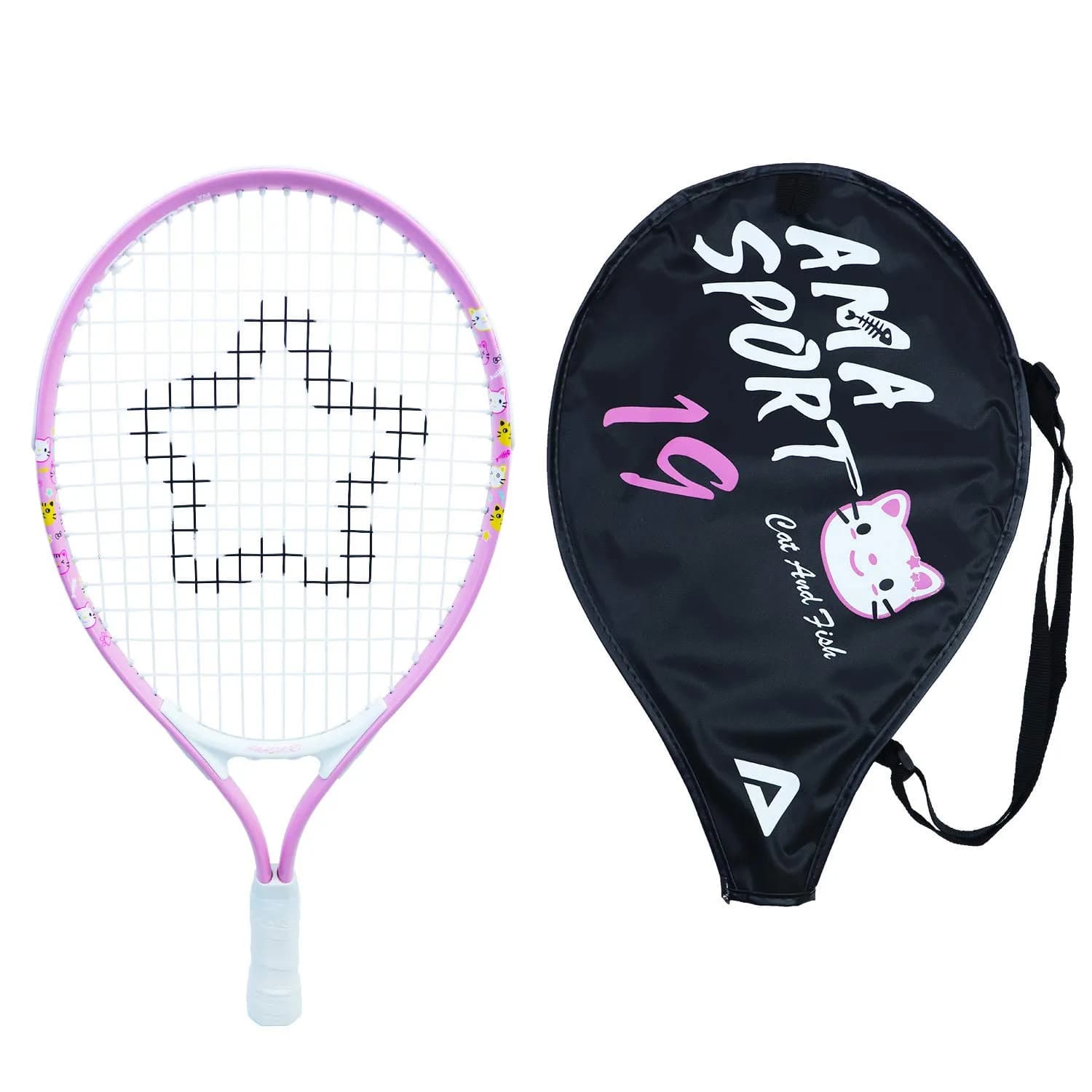 AMA SPORT Kids Tennis Racket 21 inch Pink | ITF Play+Stay Junior Starter Kit with Bag — Pink