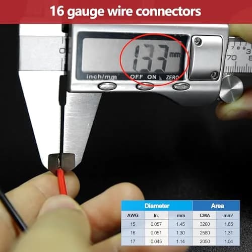 G 4 Pin Connector 16AWG Waterproof Connectors Male Female Wire Plugs with 3.3 inch Cable (5 Sets) thumbnail 2