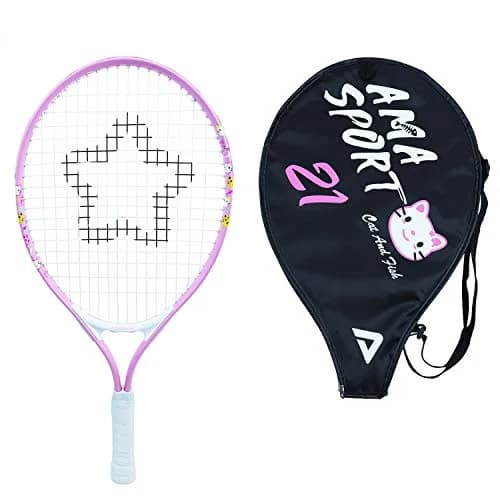 AMA SPORT Kids Tennis Racket 21 inch Pink | ITF Play+Stay Junior Starter Kit with Bag thumbnail 1