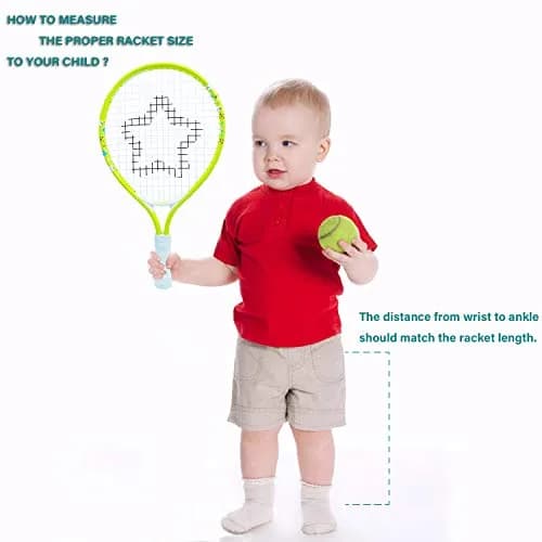 AMA SPORT 17" Junior Tennis Racket with Bag | Lightweight Aluminum Frame for Toddlers thumbnail 4