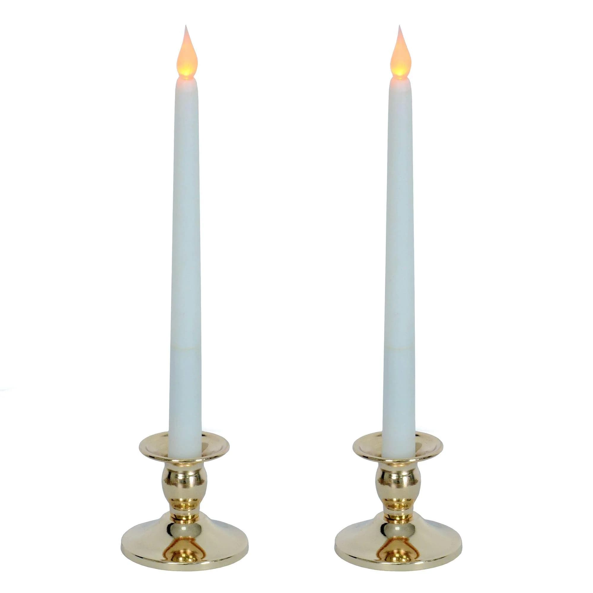 hanya Gold Metal Taper Candle Holder Set of 2 | Decorative Candlestick Holder for Home Decor, Weddings, Events - main product image