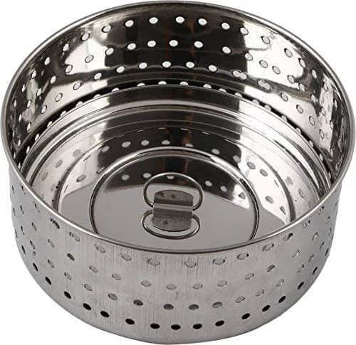 champriti Stainless Steel Paneer Mould Maker with Press Lid 350ml (12.17 Fl Oz) | Easy Release Round Shape