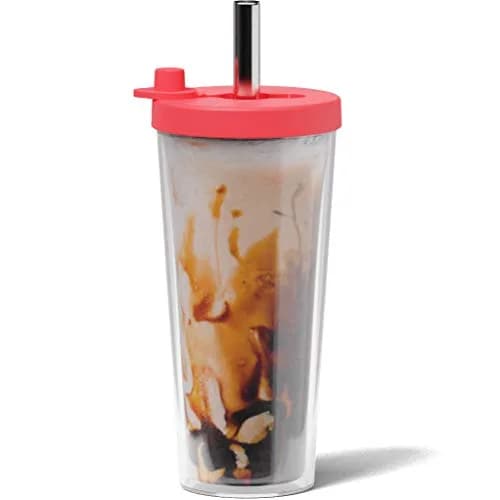 Dodoko Reusable Boba Cup and Straw Tumbler 481.94 g (17 oz) | Double Wall Insulated for Cold Drinks thumbnail 1