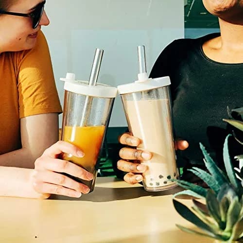 Dodoko Reusable Boba Cup and Straw 17 oz Bubble Pink | Insulated, Leakproof & Eco-Friendly thumbnail 9