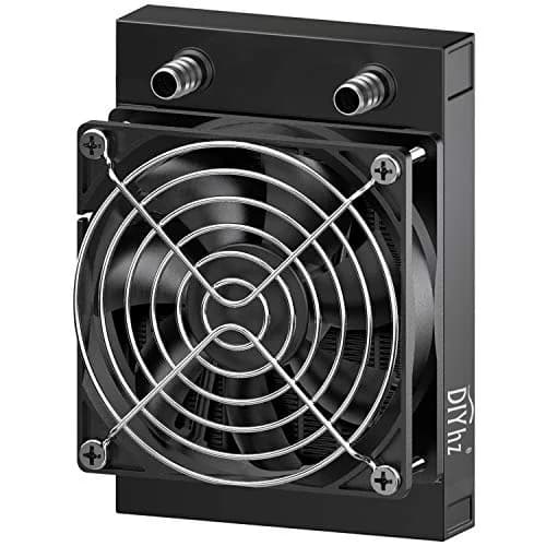 DIYhz 80mm Water Cooling Radiator with Fan | 120x80x35mm Aluminum Heat Exchanger for CPU PC Laser Systems thumbnail 1