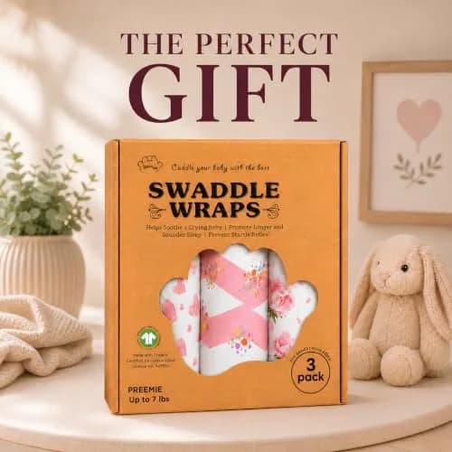 Bublo Baby Organic Preemie Swaddles 4-7 lbs | Gentle, Adjustable & Breathable for Premature Babies thumbnail 9