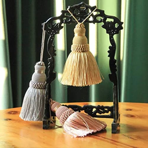 fenghuangwu Gold Tassel Key Tassels for DIY Crafts & Home Decor, 24.4 cm (9.6 Inch) Total Length | Pack of 2 thumbnail 2