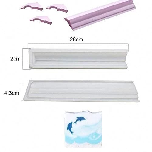 MoldFun Dolphin Shaped Silicone Mold 4.3x2x26cm | Food Grade, Heat-Resistant, Craft Supplies thumbnail 2