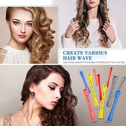 WILLBOND 60 Pcs Hair Perm Rods Set with Rat Tail Comb - Assorted Sizes for Short to Medium Hair thumbnail 4