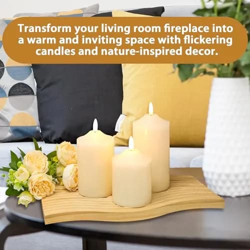 JHY DESIGN 3D Flameless Candles Set 4/5/6 inch High | Real Wax Battery Candles with Remote Timer thumbnail 6