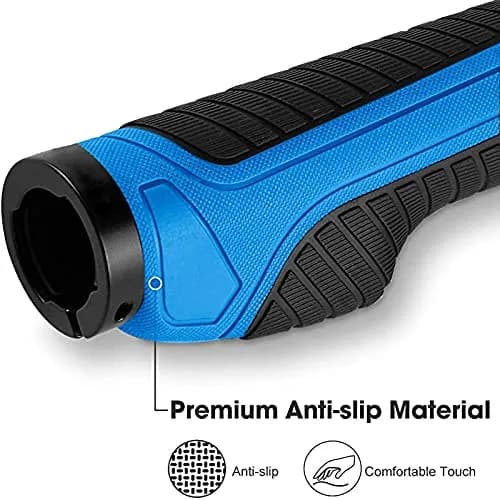 ROCKBROS Handlebar Grips Aluminum Lock-on Anti-Slip Blue | Ergonomic MTB & BMX thumbnail 3