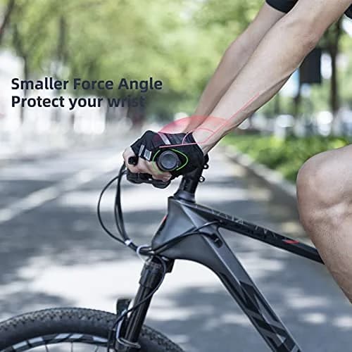ROCKBROS Handlebar Grips Double Aluminum Clamp Lock Anti-Slip Green | Ergonomic MTB & BMX Grip thumbnail 6