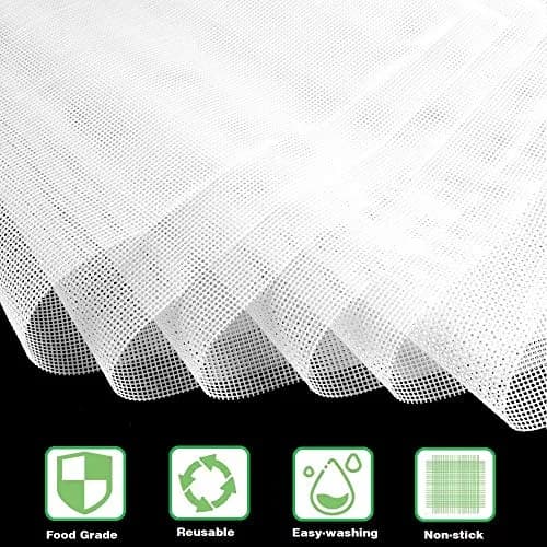 AIKESIWAY 6 Pack Silicone Dehydrator Sheets | Non-stick Food Fruit Mesh for Fruit Dryer thumbnail 4