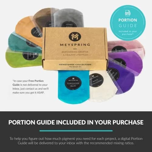 MEYSPRING Gemstones Collection Mica Powder for Epoxy Resin 100g (3.5oz) | Cosmetic Grade Pigment for Resin Art & Makeup thumbnail 2