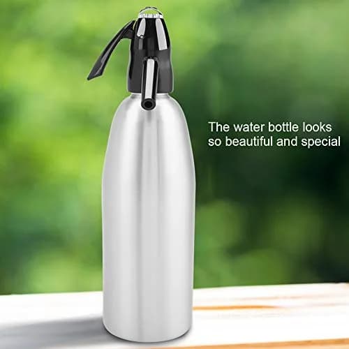 Raguso 1L Alloy Soda Syphon Bottle | Carbonated Seltzer Water Maker for Cocktails & Drinks (Silver) thumbnail 4