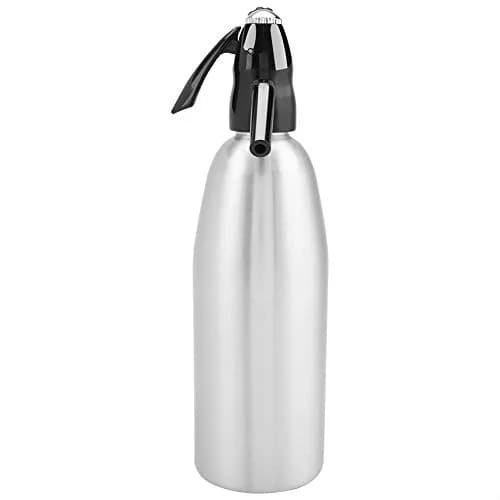 Raguso 1L Alloy Soda Syphon Bottle | Carbonated Seltzer Water Maker for Cocktails & Drinks (Silver) thumbnail 6