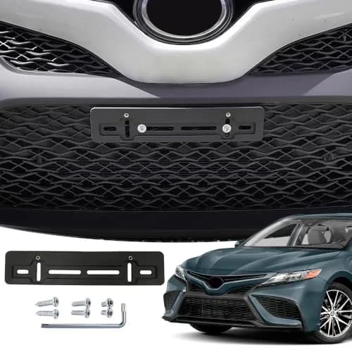 TN TrunkNets Inc Front Bumper License Plate Bracket for Toyota Camry 2018-2025, 2026, Black | Fits US & Canada Plates, Rust-Proof Plastic thumbnail 1