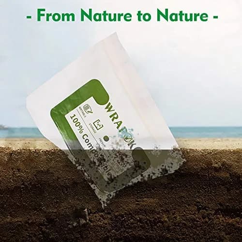 WRAPOK Compostable Snack Bags Small 100 Count | Biodegradable Freezer Storage thumbnail 7