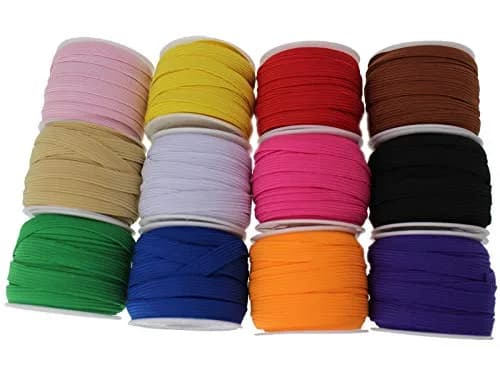 JESEP 3/8in Multi-Color Elastic Band 12 Rolls | Durable, Flexible & Assorted for Sewing thumbnail 1