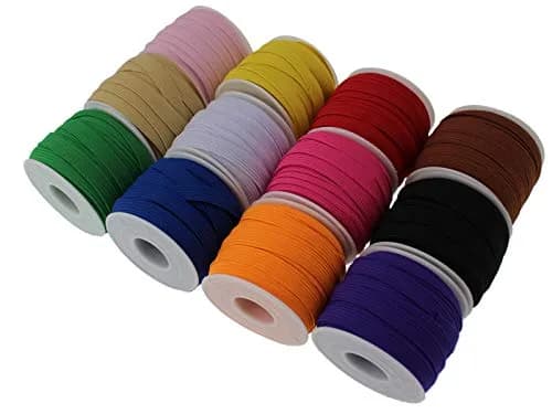 JESEP 3/8in Multi-Color Elastic Band 12 Rolls | Durable, Flexible & Assorted for Sewing thumbnail 3