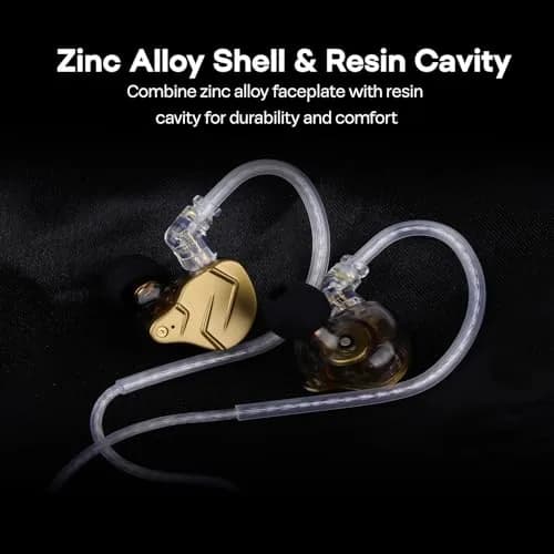 Linsoul KZ ZSN PRO X Hybrid Driver IEM Wired Earbuds 1BA+1DD | 7-40kHz Frequency Response thumbnail 4