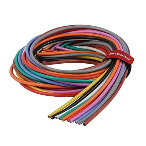 BNTECHGO 12 AWG Silicone Wire Kit, 10 Colors, 50 ft Total | 600V Rated, 200°C Heat Resistant, 680 Strands Tinned Copper thumbnail 1