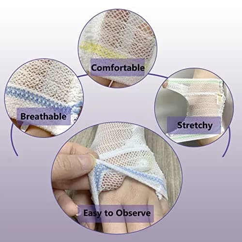 CHOYTONG PICC Line Cover Sleeve for Children Age 5-10, Beige, 3.3"x5.2" (L) | Breathable Elastic Net Arm Protector thumbnail 4