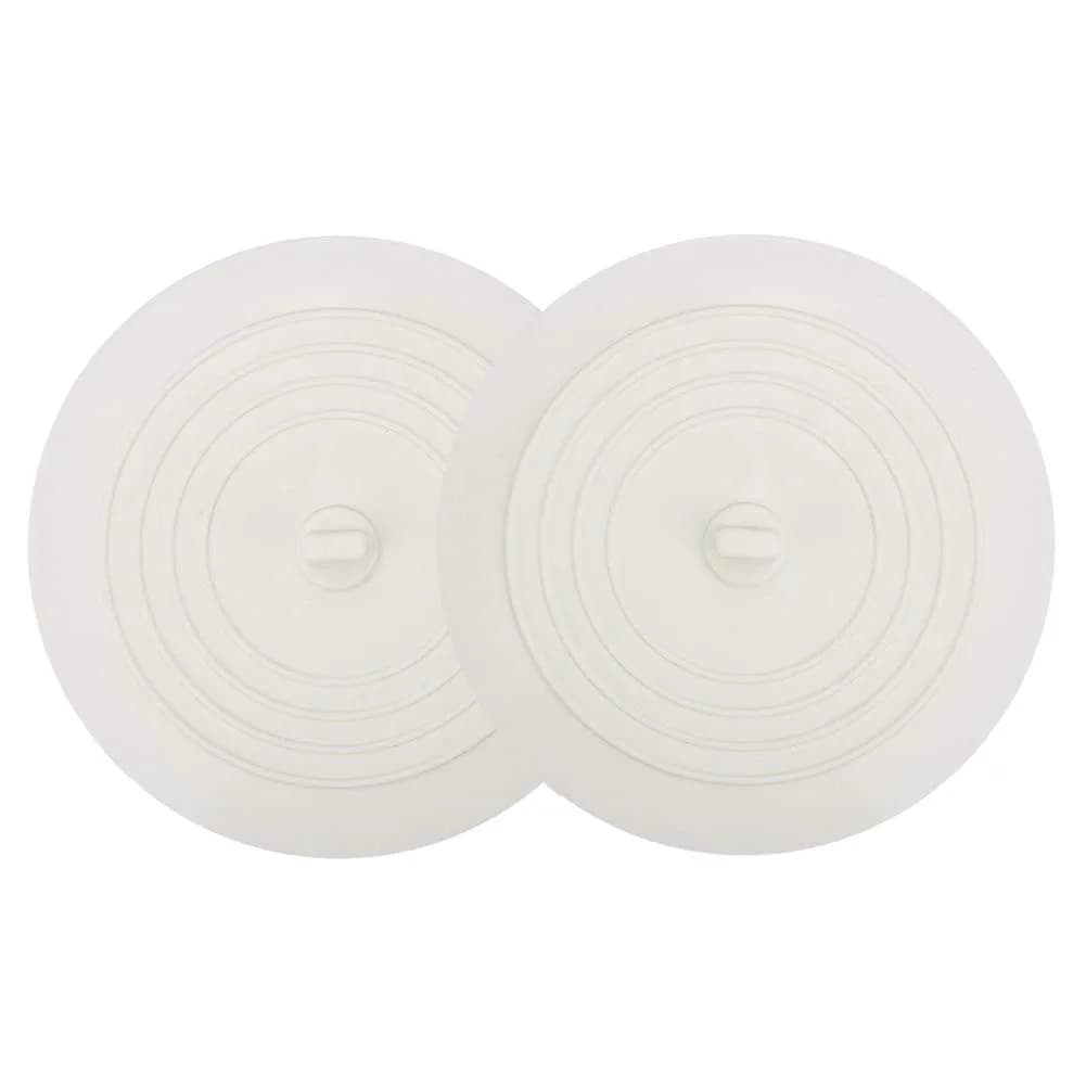 V-TOP 6-Inch Silicone Tub Stopper 2-Pack | Universal Flat Suction Drain Plug for Kitchen, Bathroom, Laundry
