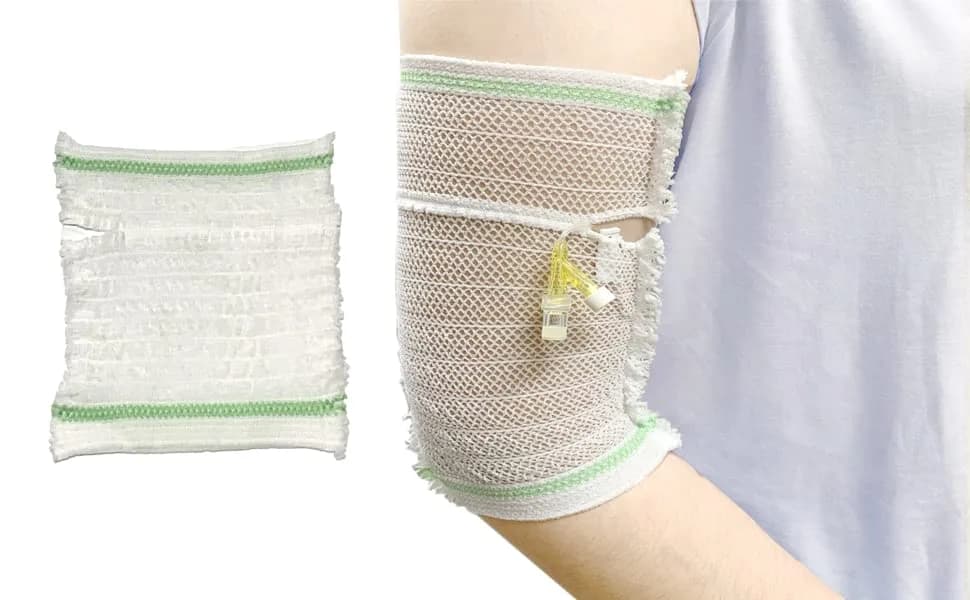 CHOYTONG PICC Line Cover Sleeve XS (1.4 x 3.2 inches) | Elastic Net Arm Protector thumbnail 5