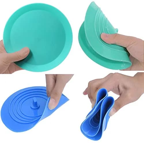 V-TOP Tub Stopper 2 Pack, 6 inches Large Silicone Drain Plug for Kitchen Bathroom Laundry thumbnail 6