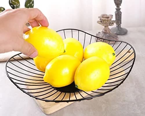 IBWell Short Curved-Edge Modern Creative Stylish Single Tier Dish, 10.9" (27.99cm) Square Metal Fruit Basket | Elegant Kitchen Decor thumbnail 5