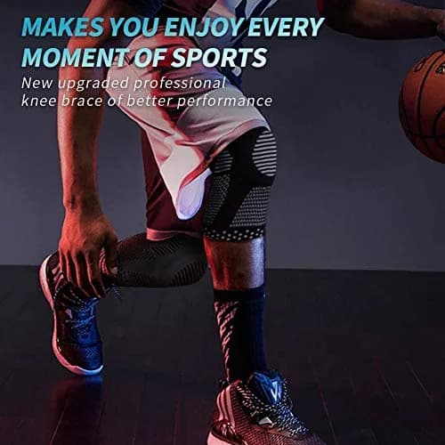NEENCA Knee Brace for Knee Pain Relief, Compression Knee Sleeves with Patella Gel Pad & Side Stabilizers, Medical Grade Support for Weightlifting, Running, Arthritis, Meniscus Tear (Medium, Black) thumbnail 7