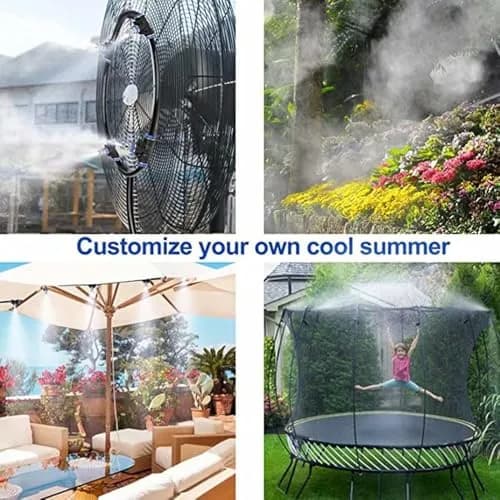 LANDGARDEN Pre-assembled Misting Kit, 59FT Outdoor Mist Line + Brass Nozzles | Cooling & Watering Solution thumbnail 4