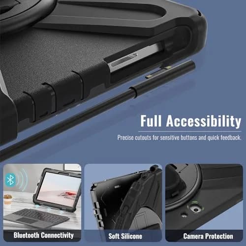 DreamerX Portable Electronic Device Cover for Microsoft Surface Go 4/3/2 with Strap, Black | Shockproof & Water Resistant thumbnail 9