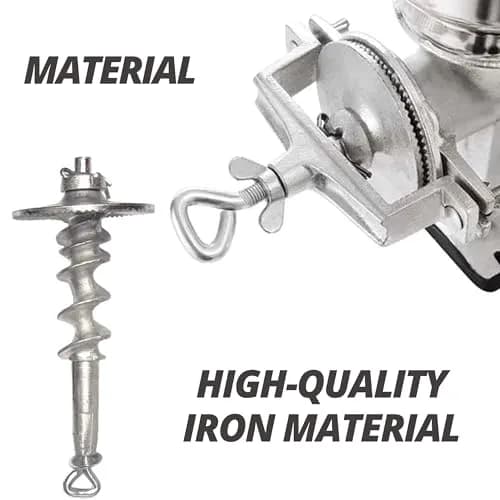 Killer's Instinct Outdoors Grain Mill Iron Grinder Manual Food Grinder Hand Crack with High Hopper | Heavy Duty Cast Iron, Adjustable Grind thumbnail 4