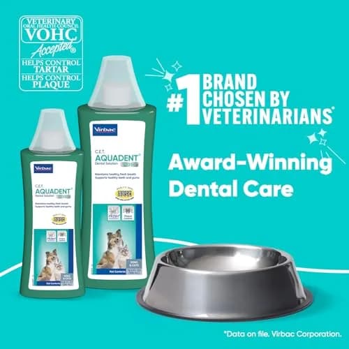 Virbac C.E.T. Aquadent Fr3sh Dental Solution for Dogs & Cats 500 ml | Natural Plaque & Tartar Control thumbnail 2