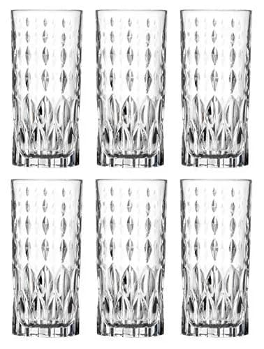 Barski Highball Glasses Set of 6 Crystal-Like Glass 355ml (12 oz) | European Crafted Drinking Tumblers thumbnail 1