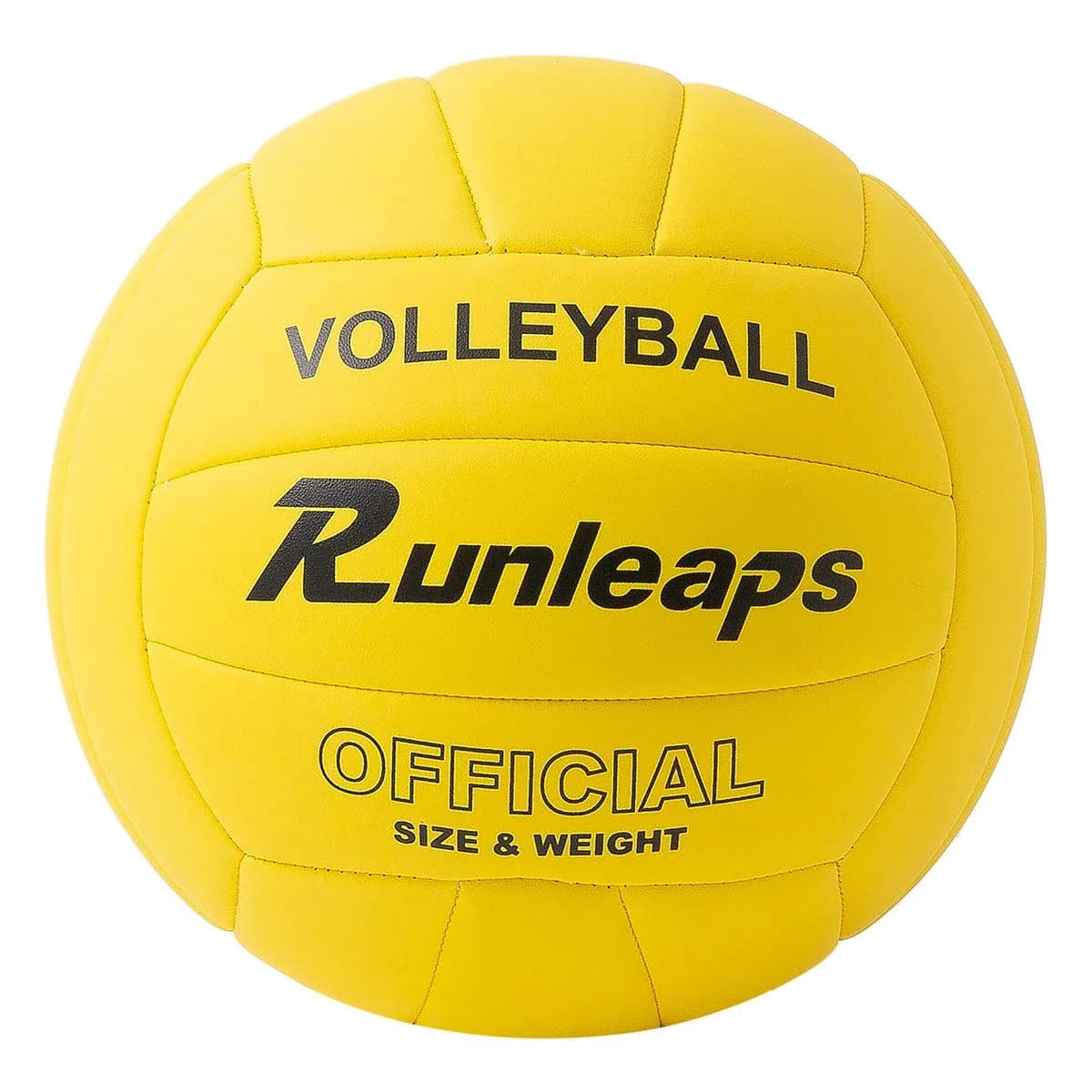 Runleaps Official Size 5 Volleyball 20.8 cm (8.2 in) | Indoor Outdoor PU Leather — Yellow