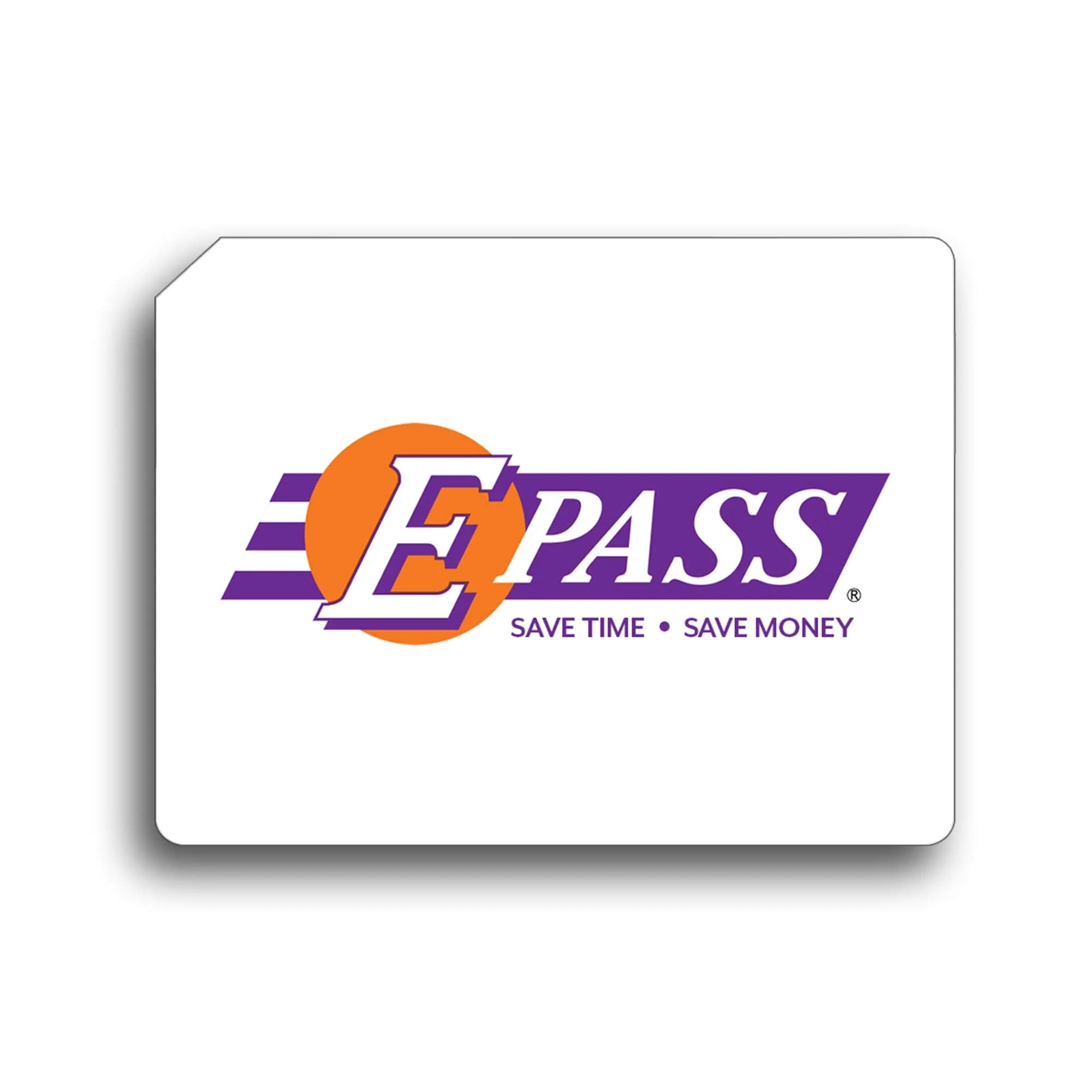 E-PASS Electronic Toll Sticker; Works on Toll Roads in FL, GA & NC | Universal Fit — White