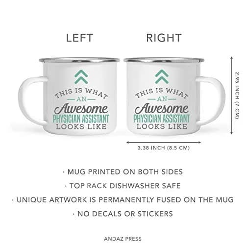 Andaz Press 11oz. Stainless Steel Campfire Coffee Mug Gift, This Is What An Awesome Physician Assistant Looks Like, 1-Pack thumbnail 5