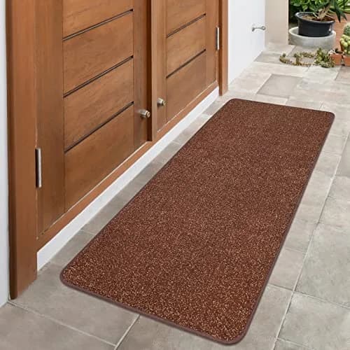 LINLA Camel Coffee Doormat 24x59 Inches | Super Absorbs Mud & Dirt, Indoor Area Rug thumbnail 1