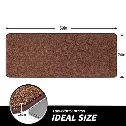 LINLA Camel Coffee Doormat 24x59 Inches | Super Absorbs Mud & Dirt, Indoor Area Rug thumbnail 2
