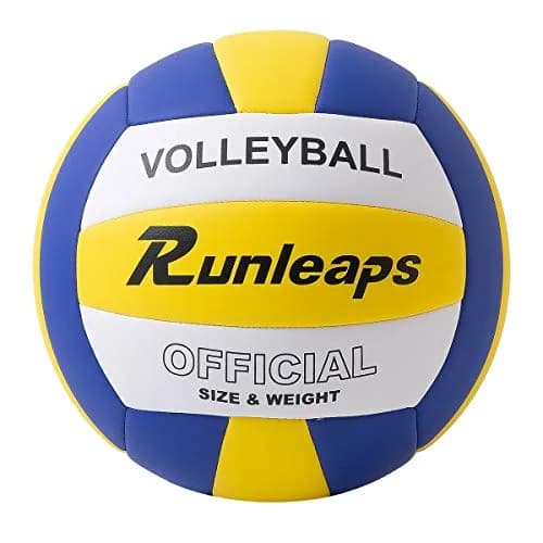 Runleaps Official Size 5 Volleyball 20.8 cm (8.2 in) | Indoor Outdoor PU Leather thumbnail 1