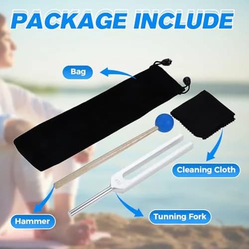 DRELD 432 Hz Tuning Fork for Healing, Relaxing, Meditation, Chakra Strengthening | Alloy & Silicone thumbnail 3
