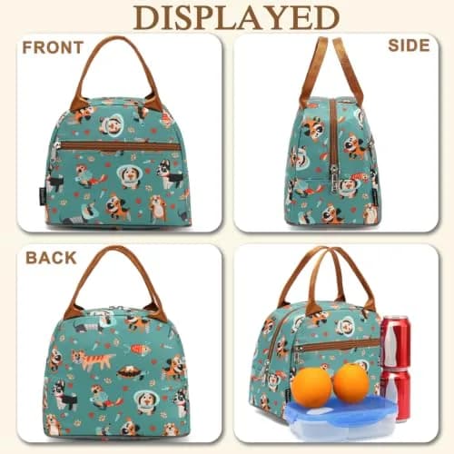 FlowFly Insulated Lunch Cooler Bag - Tote Bag Organizer for Women/Men, Dog | Water Resistant, Freezer Safe, 9.1”L×6.1”W×12.3”H thumbnail 9