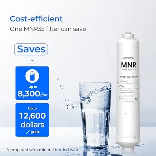 Waterdrop MNR35 Remineralization Filter 15.6 cm (6.14 in) | Restores Essential Minerals for RO Systems thumbnail 6