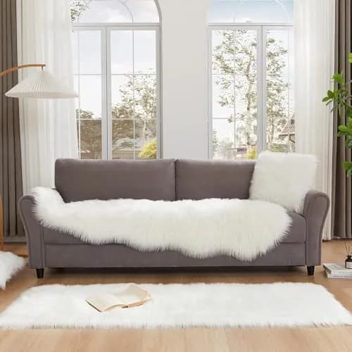 EasyJoy Sheepskin Faux Fur Area Rug 2 x 6 ft | Ultra Soft Fluffy Sheepskin for Bedroom & Living Room thumbnail 3