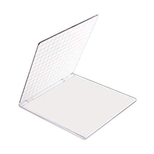 PH PandaHall Acrylic Stamp Block for Card Making | 15.1x15.7cm Clear Stamping Platform with Grid Lines thumbnail 1